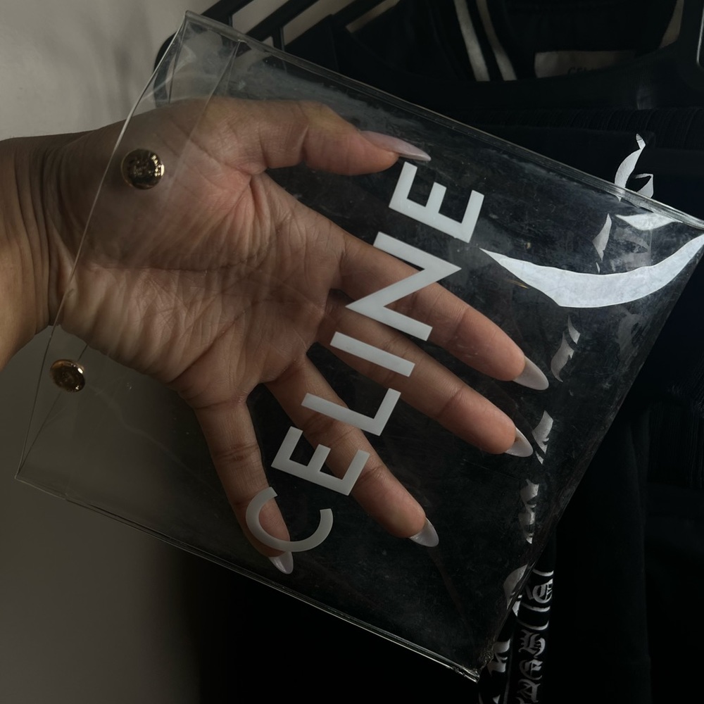Celine clear clutch